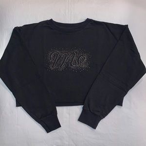 Cropped long sleeves sweatshirt
